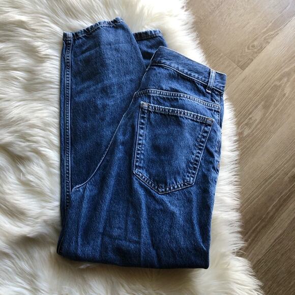 Topshop Balloon Tapered Leg Jeans in mid blue - Picture 12 of 12